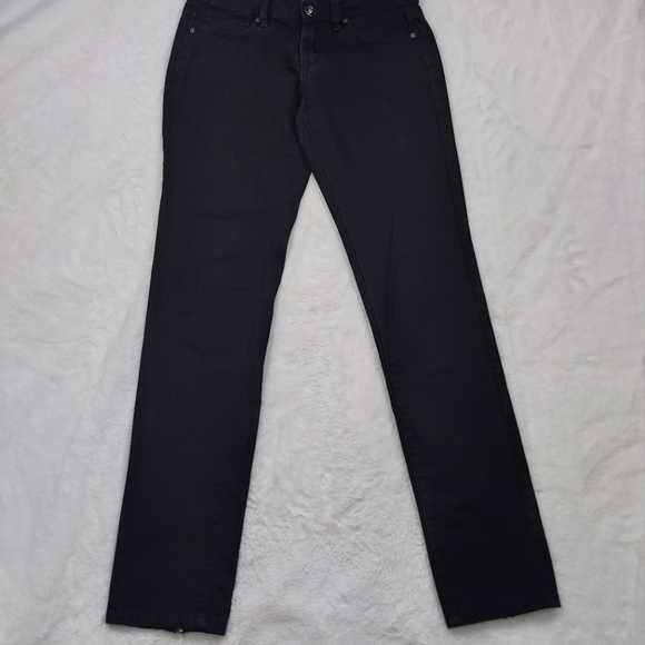 BCBGMaxAzria May Skinny w/Back Leg Zipper Black Jeans Pants Mid Rise Size 27 - Picture 2 of 16